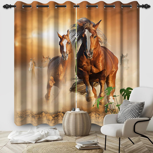 Cortinas Renacentistas Con Forma De Caballo, Diseño De Anima