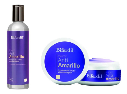 Biferdil Kit Shampoo 295 + Mascara 150 Anti Amarillo 