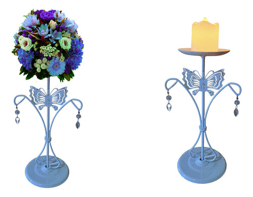 10 Unidades De  Porta Vela- Candelabro- Evento - Mariposa 