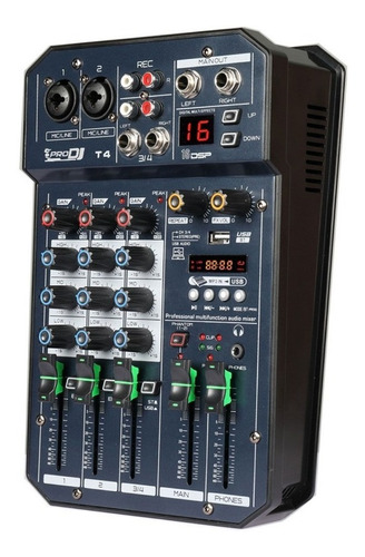 Mezclador Análogo 4 Canales Pro Dj T4 / Mixer