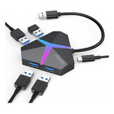 Hub Usb Multiplicador De 4 Puertos Usb Led Pc Notebook 3.0