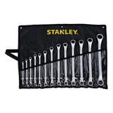 Juego De 13 Llaves Estriadas Stanley® Métricas Con Funda Color Plateado