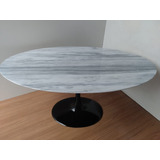 Mesa Jantar Saarinen 1.80x1.00 No Mármore Branco Esp. Santo 