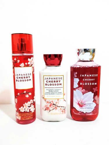 Kit Bath & Body Works Japanese Cherry Blossom 3 Itens