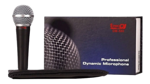 Micrófono Prodj Dm580 Dinámico Unidireccional Cable Estuche