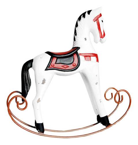 Cavalo De Balanço De Madeira Branco