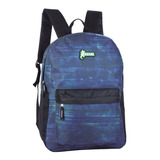 Mochila Espalda Iguana Azul Y Negra (10596)