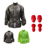 Jm Campera Lluvia Moto Con Protecciones Agv Sport Negra