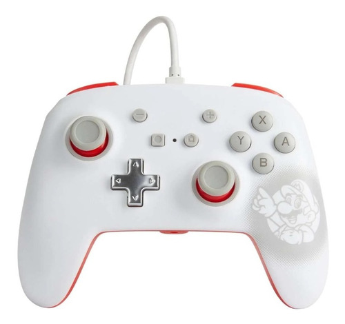 Control Pro Alambrico Powera Switch Super Mario White Nuevo