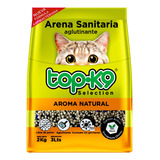 Arena Sanitaria Para Gatos Topk9 Aroma Natural 2kg