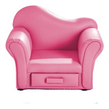 Sillon Infantil Ecocuero Rosa Nena Con Cajon Rollerhoy Promo