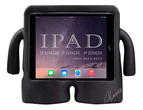 Capa Infantil P/ iPad 2/3/4 Iguy Maxima Proteção Premium