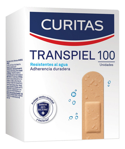 Venditas Adhesivas Curitas Transpiel X100 Unidades