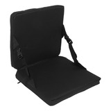 Cojín De Silla Plegable Para Exteriores, Negro, Bolsillo Por