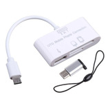 Adaptador Tf Cf Sd Leitor Cartão/memória Otg Usb-v8 E Tipo C