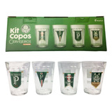 Jogo 4un Copos Americano Vidro 190ml Bar Cerveja Palmeiras