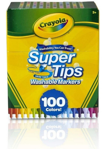 Crayola Super Tips 100 Plumones Colores Varios