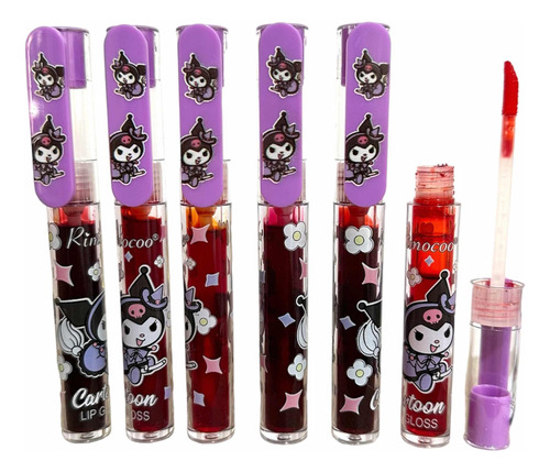Set De 6 Tintas De Labios Lip Tint Kuromi Maquillaje