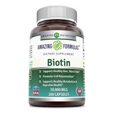 Biotina Premium Cabello Uñas 10,000 Mcg 200 Caps Eg Bb8 Sabor Sin Sabor