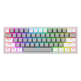 Teclado Gamer Redragon Fizz K616 Rgb 60% Gris Blanco Sp Full