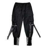 Bolsillos Hombre Jogger Hip Hop Cargo Pantalones J