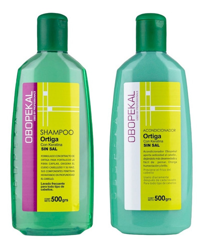 Obopekal® Shampoo + Acondicionador Ortiga Sin Sal 500g 