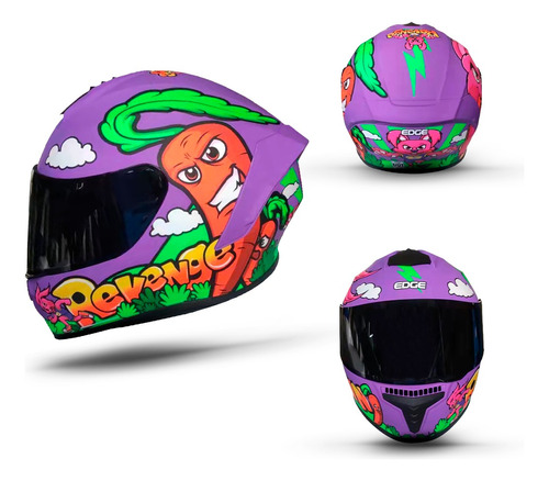 Casco Integral Edge Frankie Revenge Certificado Dot Motos