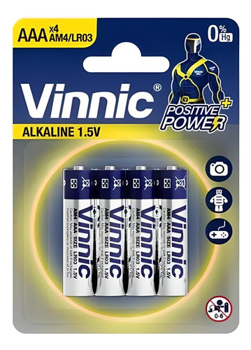 Pila Alcalina Vinnic Aaa Blister X 12 Unidades