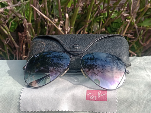 Ray-ban Aviator Metal Black Italy Lentes De Sol Polarizados 