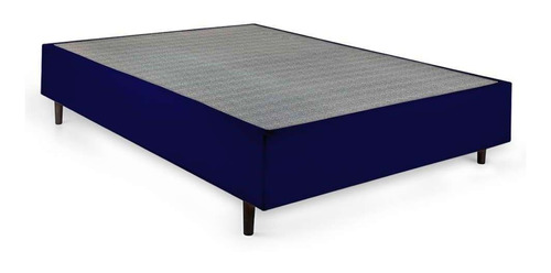 Base Para Cama Box Queen Guldi (39x158x198) Azul E Cinza