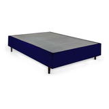 Base Para Cama Box Queen Guldi (39x158x198) Azul E Cinza