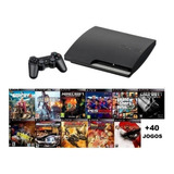 Playstation 3 Usado Play Ps3 + 40 Jogos Originais + Controle