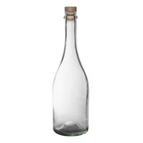 Botella De Vidrio Transparente 750cc Licor Gin C/corcho X12