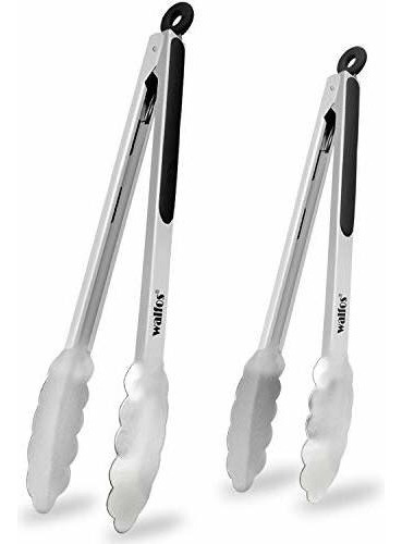 Walfos Locking Bbq Tongs - 12 , And 16  Heavy Duty Kitch