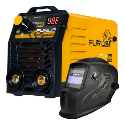 Soldadora inverter Furius Fix 181 Con Careta color amarillo | Meses sin interés