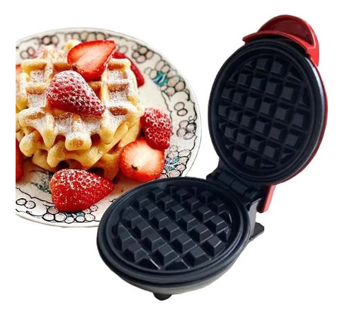 Máquina De Fazer Waffles Elétrica Antiaderente Profissional 