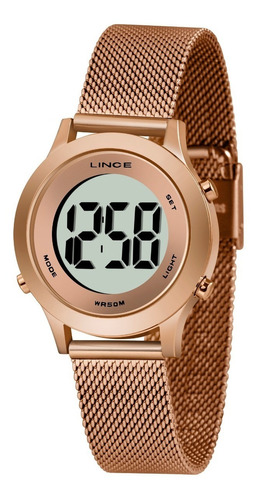 Relógio Lince Feminino Rose Digital Sdph113l Bxrx