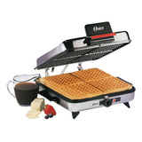 Sanduchera Oster Cg120 Platiada Antideherente Wafles 4ptos