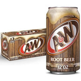 Cerveza De Raíz Root Beer Aw 255ml 12 Pz Importada