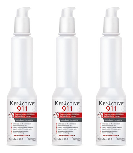 3 Keractive 911 Tratamiento Capilar Emergencia Sin Enjuague