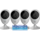 Kit X4 Camara Seguridad Wifi 1080p Ezviz + 4 Memorias 16gb