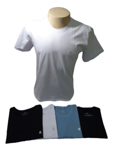 Kit 5 Camisetas Masc. Básicas Polo Wear 5 Cores Promoção