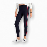 Lycra Para Dama Tommy Jeans Negra Talla Chica Diseño Lateral