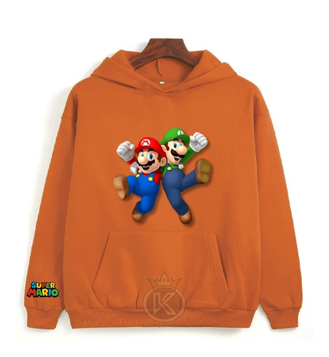 Poleron Super Mario Bros Y Luigi - Pelicula - Nintendo - Videojuego - Niños - Estampaking