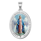 Collar De Medalla Milagrosa Con Colgante De La Virgen María 