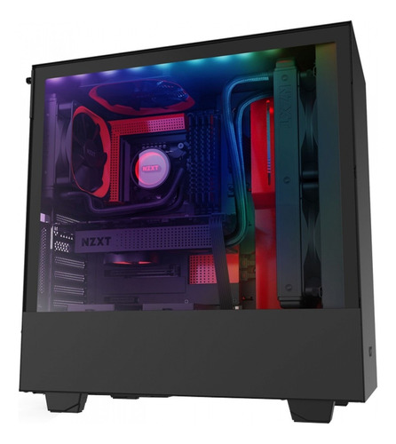 Gabinete H510i Mid Tower Lateral De Vidro Temperado Nzxt Cor Vermelho