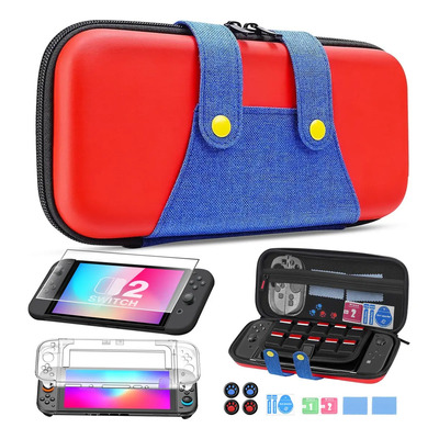 Lyndnice Kit De Accesorios Con Funda Para Nintendo Switch 2,Accesorios Con Estuche Para Nintendo Switch 2 Con 1x Funda Protectora Transparente, 1x Protectores De Pantalla Hd, 4x Fundas Para Joystick. | MercadoLibre
