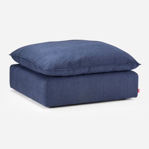 Ottoman/pouf Rosen Shanklin Tela Denim Color Azul