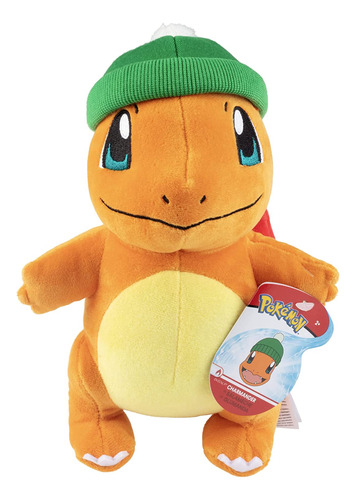 Pokémon - Juguete De Peluche Charmander Navideño De 8 Pulgad