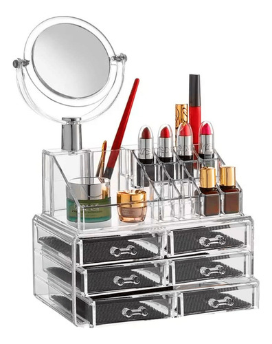 Archy Organizador De Maquillaje Con Espejo Caja Cosmeticos